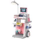 Lean Toys, zestaw lekarza dentysty z akcesoriami, interaktywny, różowy, 26 elementów