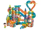 Lean Toys, zjeżdżalnia świecąca, klocki magnetyczne, 202 elementy