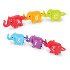 Learning Resources, Snap & Learn, Słonie ABC, figurki do nauki liter i poznawania kolorów, zestaw edukacyjny, 26 szt.
