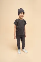 Legginsy chłopięce, grafitowe, Pinokio