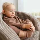 Legginsy chłopięce, sweterkowe, beżowe, Eevi