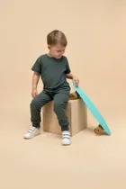 Legginsy chłopięce, zielone, Pinokio