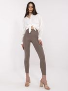 Legginsy damskie, brązowe, Calimera