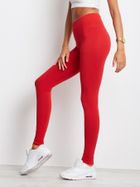 Legginsy damskie, czerwone, Basic Feel Good