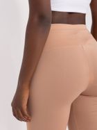 Legginsy damskie, kolarki, beżowe, Ex Moda