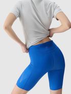 Legginsy damskie, kolarki, niebieskie, 4F