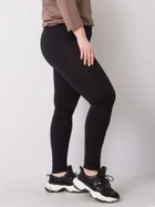 Legginsy damskie, plus size, czarne, Basic Feel Good
