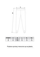 Legginsy damskie, prążkowane, fioletowe, zapiętki, Moraj
