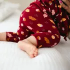 Legginsy dziewczęce, bordowe, Eevi