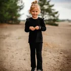 Legginsy dziewczęce, dzwony, czarne, Eevi