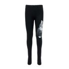 Legginsy dziewczęce, ocieplane, czarne, kot, Tup Tup