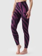 Legginsy funkcyjne damskie, bordowe, 4F