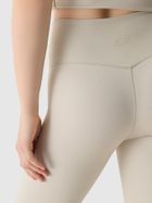 Legginsy funkcyjne damskie, ecru, 4F
