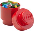 LEGO, Brick 1, okrągły pojemnik klocek, czerwony