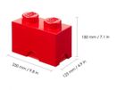 LEGO, Brick 2, pojemnik klocek, czerwony