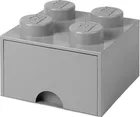 LEGO, Brick 4, pojemnik klocek z szufladą, szary