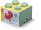 LEGO, Brick 4, pojemnik klocek, zielony oliwkowy
