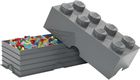 LEGO, Brick 8, pojemnik klocek, szary
