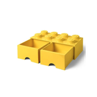 LEGO, Brick 8, pojemnik klocek z dwoma szufladami, żółty