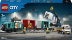 LEGO City, Portowy pociąg towarowy, dźwig i ciężarówka, 60509