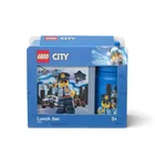 LEGO City, zestaw: lunchbox + bidon, 390 ml