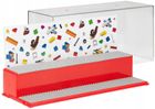 LEGO, duża gablota na klocki i minifigurki, czerwona