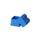 LEGO, mini lunchbox, klocek 4, niebieskie