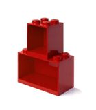 LEGO, zestaw półek, czerwone, 2 szt.