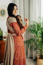 LennyLamb, chusta do noszenia dzieci, elastyczna, Nude Beige
