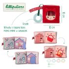 Lilliputiens, Czerwony Kapturek, miękka mini-książeczka z silikonowym gryzakiem, 6m+