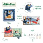 Lilliputiens, Garaż Pieska Jules'a, miękka książeczka aktywizująca, 12m+