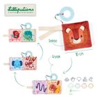 Lilliputiens, Lew Jack, mini-książeczka wielofunkcyjna z szeleszczącą folią i gryzakiem, 6m+