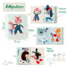 Lilliputiens, Myszka Nina, Przebieranki, miękka książeczka aktywizująca, 9m+