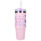 Lilo i Stitch, Bottled Bliss, kubek termiczny ze słomką, różowy, 900 ml