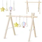 Lionelo, Anis, drewniany stojak edukacyjny, baby gym