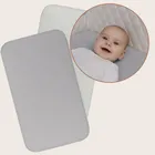 Lionelo, bambusowe prześcieradło z gumką, biały/szary, 42-80 cm, 2 szt.