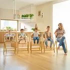 Lionelo, Celia, krzesełko do karmienia, white natural wood