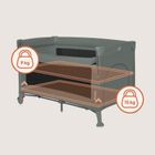 Lionelo, Ellen, łóżeczko turystyczne z funkcją dostawki, 3w1, green