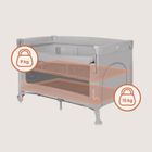 Lionelo, Ellen, łóżeczko turystyczne z funkcją dostawki, 3w1, grey