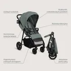 Lionelo, Emerald, wózek spacerowy, green forest