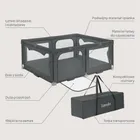 Lionelo, Florence, kojec dla dzieci, Easy Fold, grey graphite