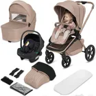 Lionelo, Freya, wózek wielofunkcyjny, składana gondola, 3w1, beige sand