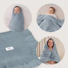 Lionelo, kocyk muślinowy, Stone Blue, 70-100 cm