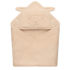 Lionelo, Muslin, okrycie kąpielowe z kapturkiem, Beige Sand