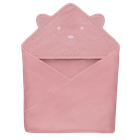 Lionelo, Muslin, okrycie kąpielowe z kapturkiem, Pink Baby