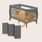 Lionelo, Sven Plus, łóżeczko turystyczne, Grey Scandi