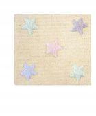 Lorena Canals, dywan bawełniany Tricolor Star waniliowy120-160cm