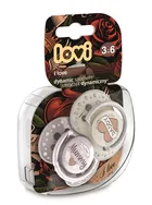 Lovi, I Love, smoczek dynamiczny, silikonowy, 3-6m, 2 szt.