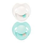 Lovi, Prime, smoczek silikonowy, dynamiczny, Logoon/Mint Cream, 0-6 m, 2 szt.