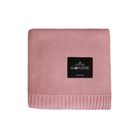 LullaLove, całoroczny koc bambusowo-bawełniany, skandynawski splot, piwonia, 120-100 cm